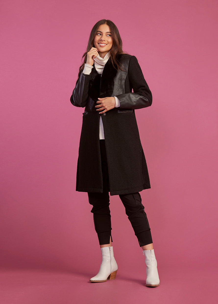 River island on sale collarless coat