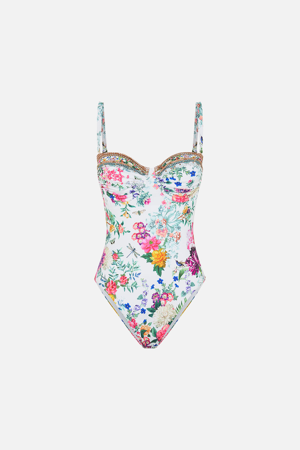 Camilla Ruched Cup Underwire One Piece - Plumes And Parterres