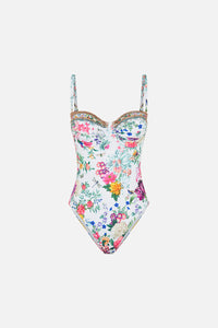 Camilla Ruched Cup Underwire One Piece - Plumes And Parterres
