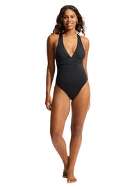 SEAFOLLY CROSS BACK ONE PIECE | BLACK | ESCAPE CLOTHING