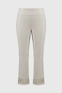 Joseph Ribkoff Maria Cotton Lace Ankle Pant - Moonshine Beige