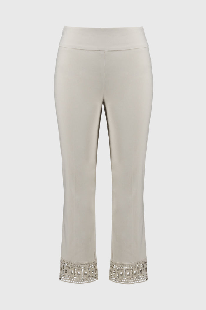 Joseph Ribkoff Maria Cotton Lace Ankle Pant - Moonshine Beige