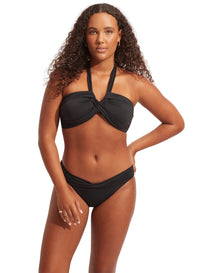 Seafolly Essentials Twist Band Hipster Pant -  Black