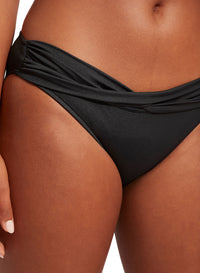 SEAFOLLY ESSENTIALS TWIST BAND HIPSTER PANT -  BLACK - ESCAPE CLOTHING