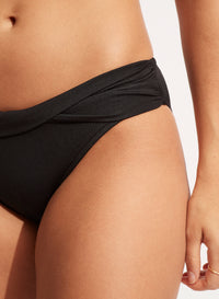 Seafolly Essentials Twist Band Hipster Pant -  Black