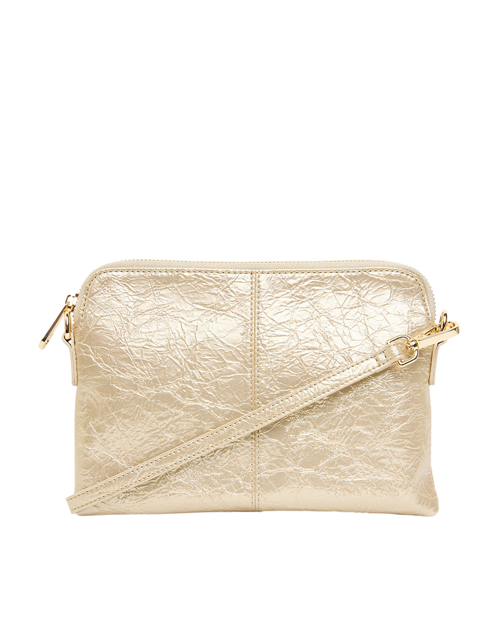 Elms + King Small Bowery Clutch/Wallet - Light Gold Crinkle