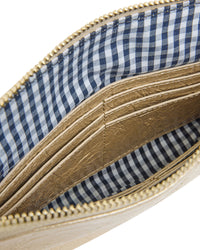 Elms + King Small Bowery Clutch/Wallet - Light Gold Crinkle