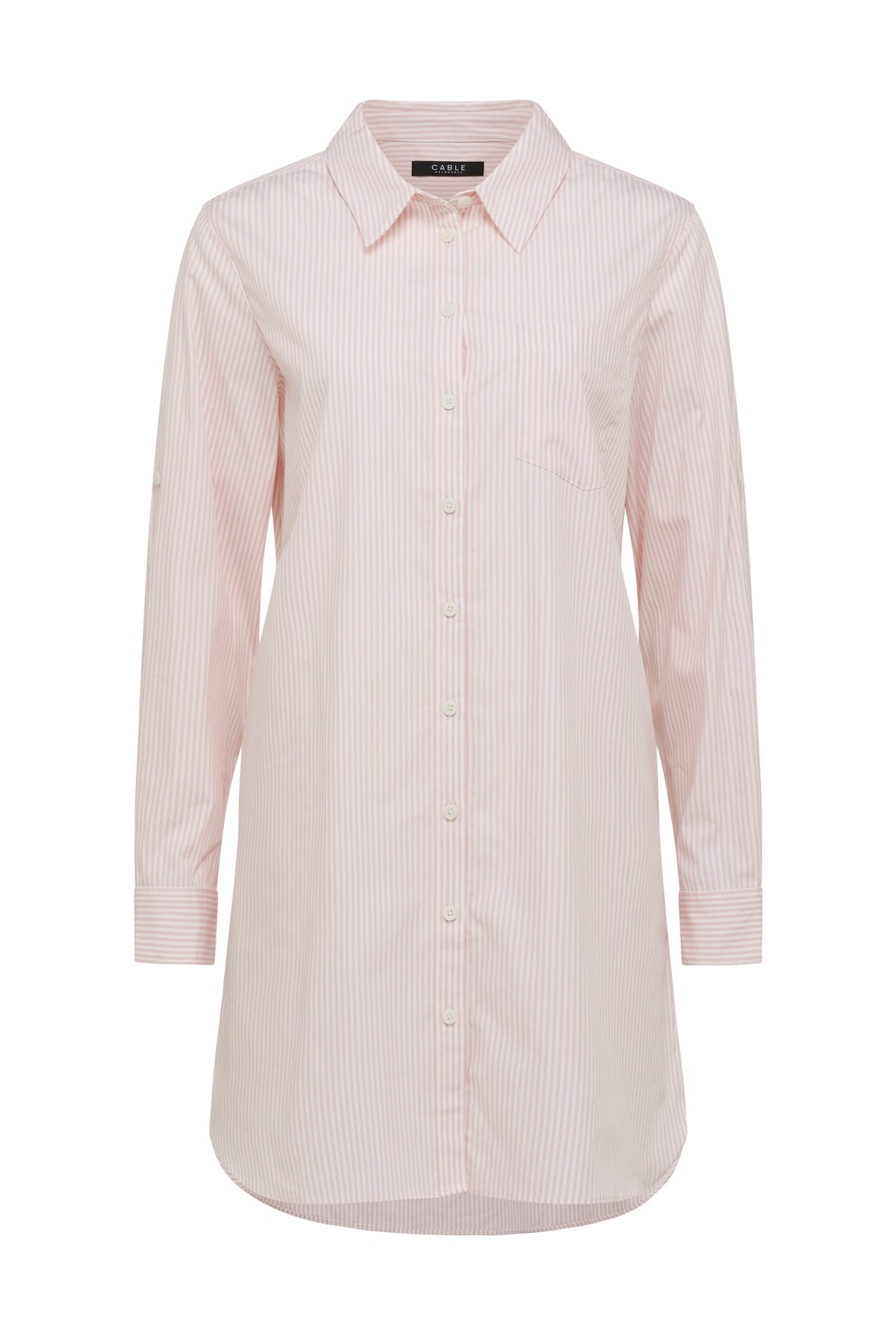 Cable Tomboy Shirt - Pink Stripe
