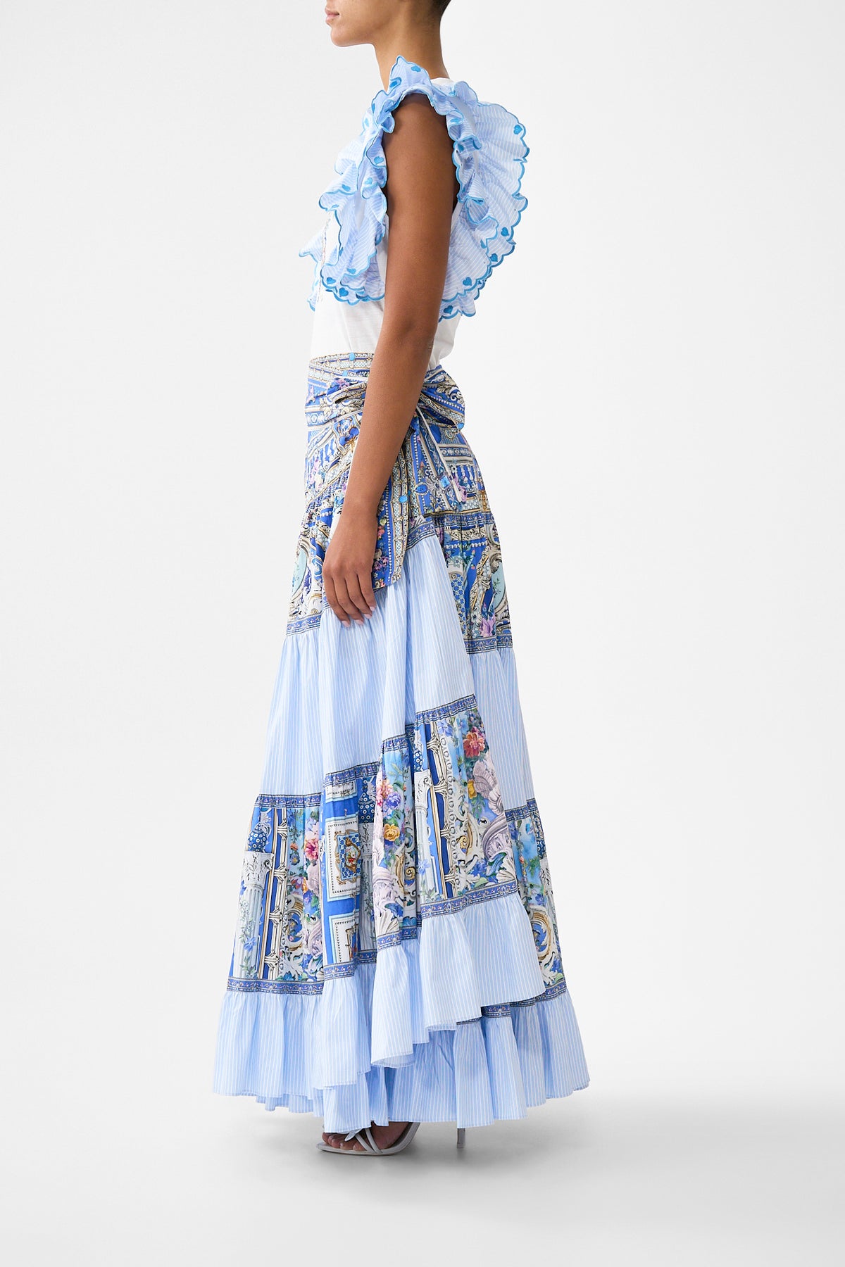 Camilla Double Frill Sleeve Tee - Ottoman Opulence