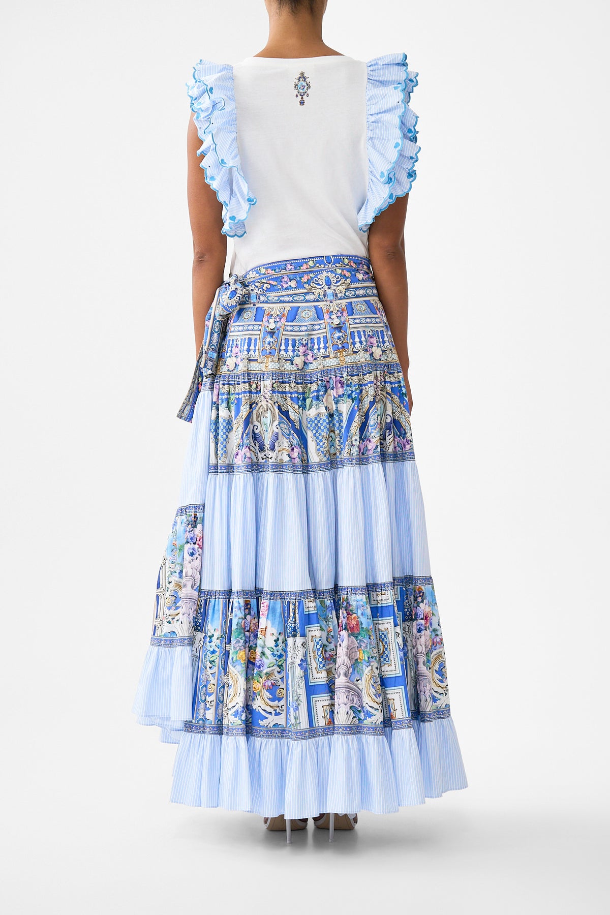 Camilla Double Frill Sleeve Tee - Ottoman Opulence