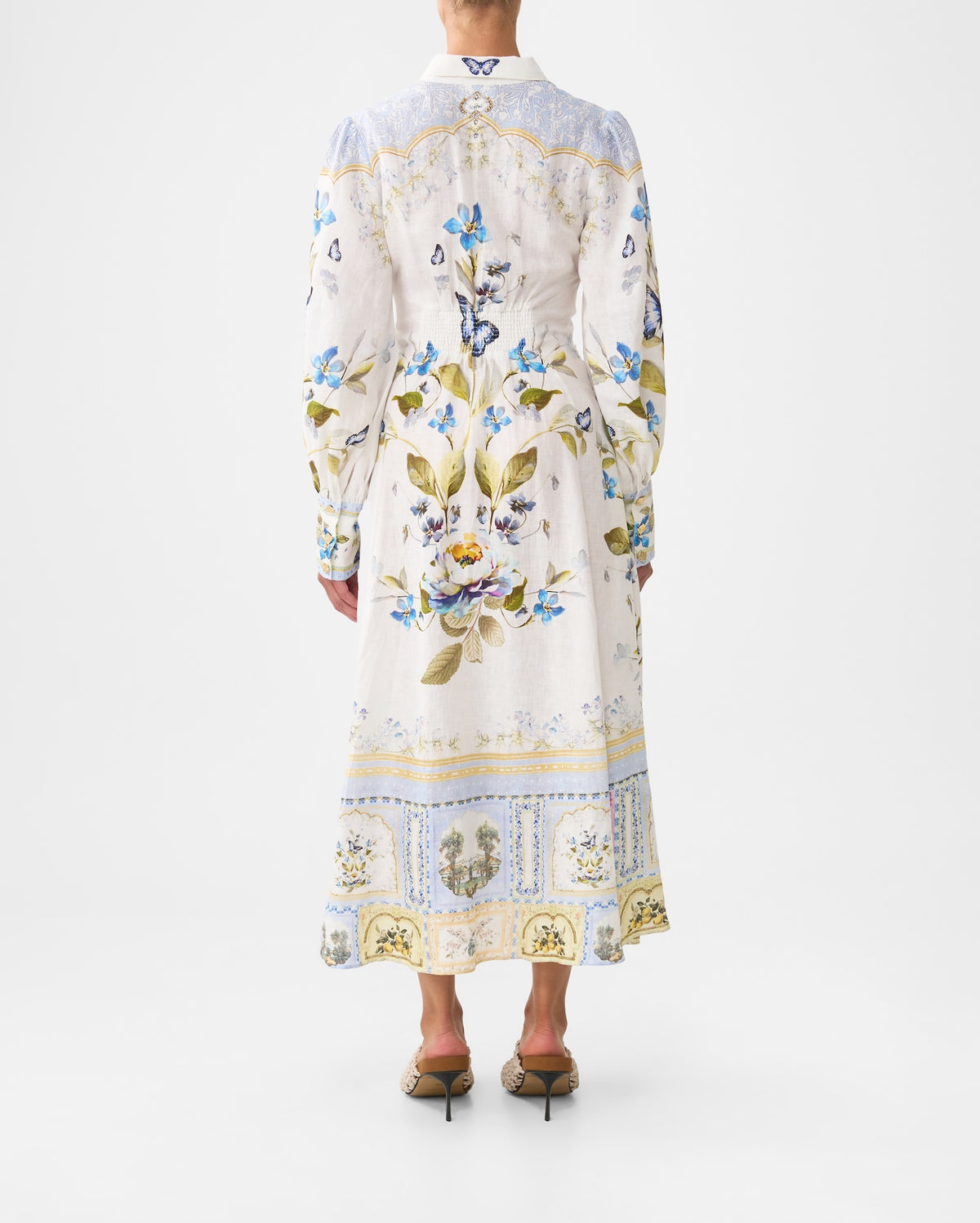 Camilla Waist Tie Shirt Dress - Botanical Ballads