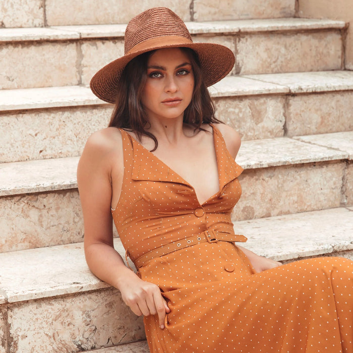 ACE OF SOMETHING BOLOGNA FEDORA IN NUTMEG - Escape Clothing