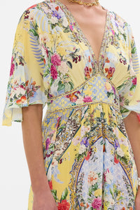 Camilla  Waisted Dress With Hem Ruffle - Flor Fantastica
