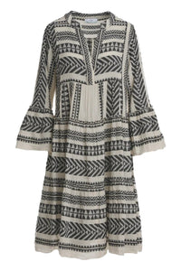 Devotion Twins Ella Midi Dress - Black/Off White