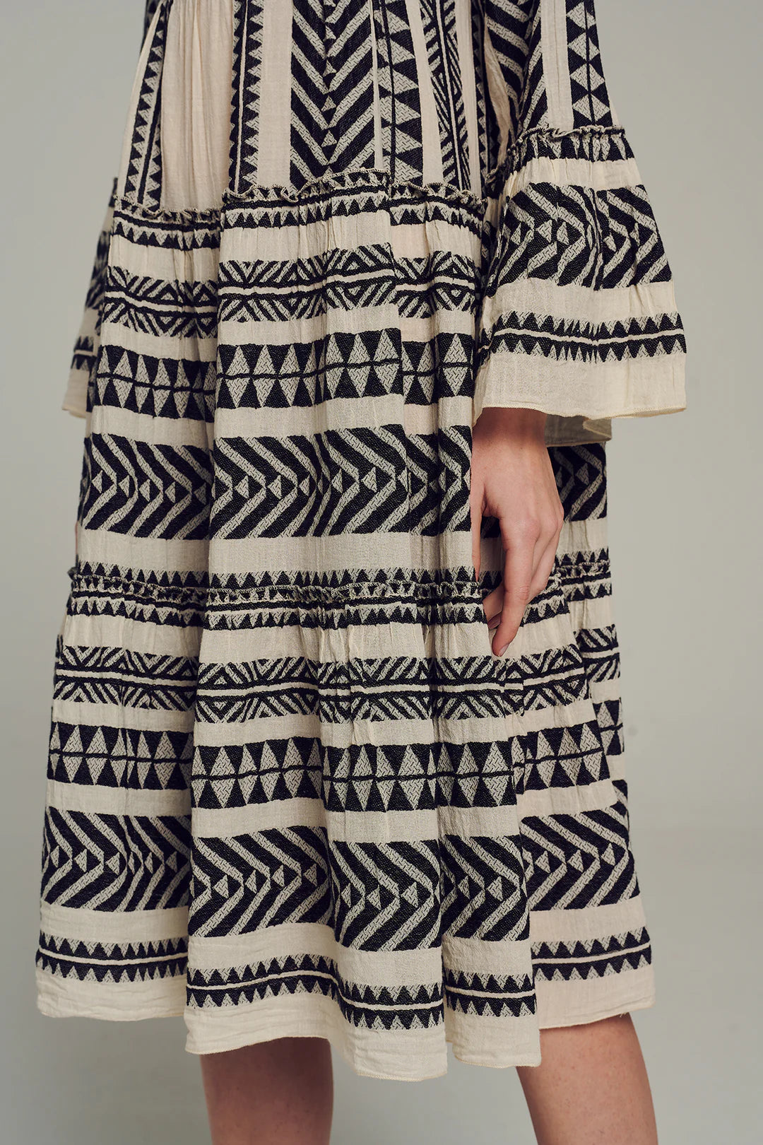 Devotion Twins Ella Midi Dress - Black/Off White