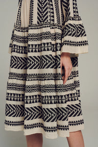 Devotion Twins Ella Midi Dress - Black/Off White