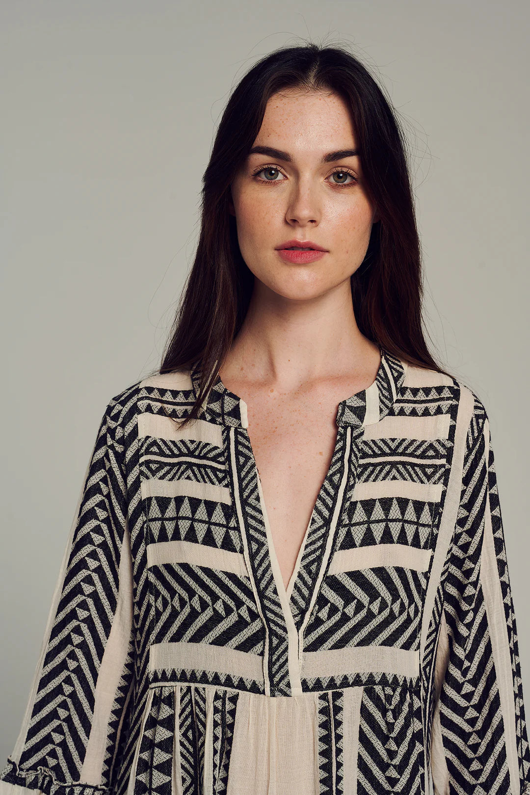 Devotion Twins Ella Midi Dress - Black/Off White