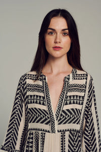 Devotion Twins Ella Midi Dress - Black/Off White
