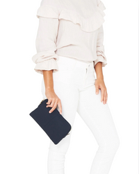 Elms + King Small Bowery Clutch/Wallet - French Navy