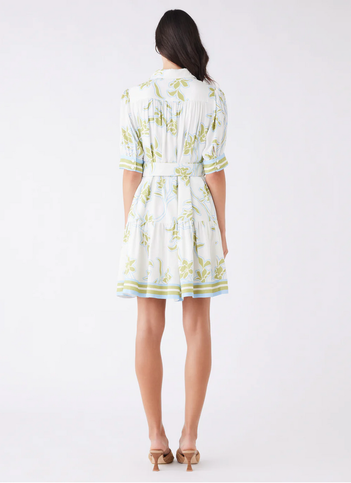 Esmaee Tranquility Mini Dress - Olive Floral