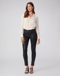 Paige Hoxton Leather Ultra Skinny - Black