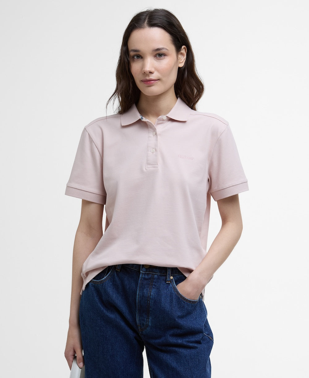 Barbour Bowford Polo Top - Primrose Pink