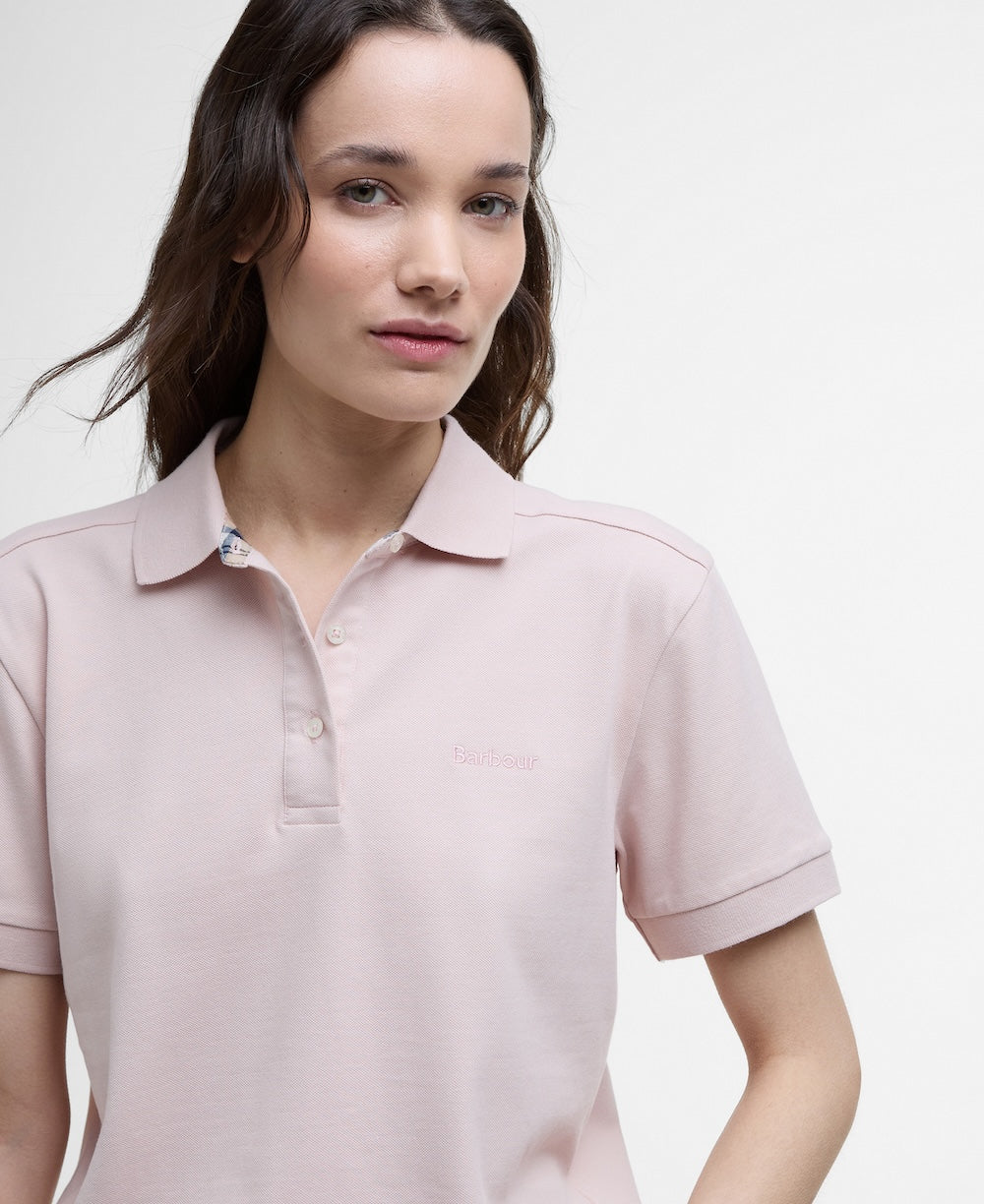 Barbour Bowford Polo Top - Primrose Pink