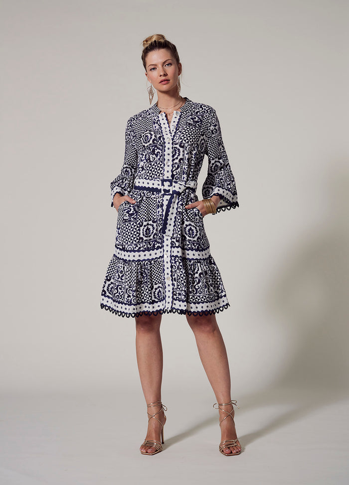 Loobies Story Athena Dress - Indigo Multi