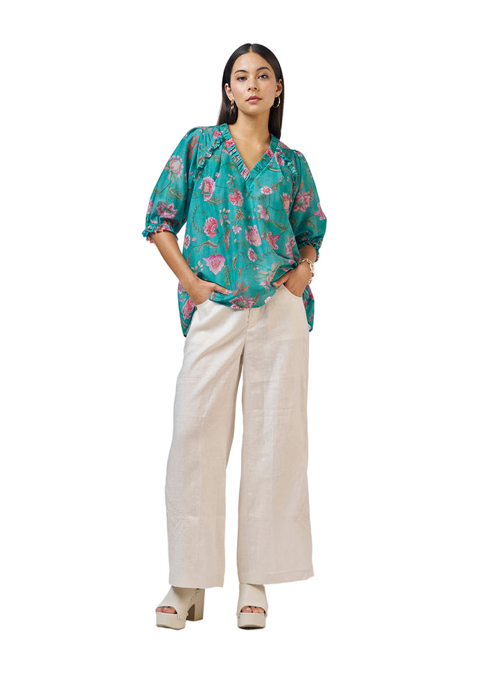 Loobies  Story Anaphora Top - Aqua Multi