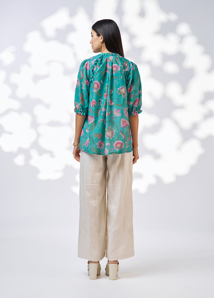 Loobies  Story Anaphora Top - Aqua Multi