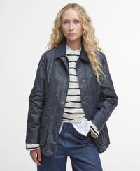 Barbour Beadnell Wax Jacket - Navy
