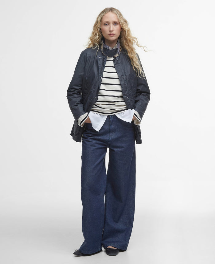 Barbour Beadnell Wax Jacket - Navy