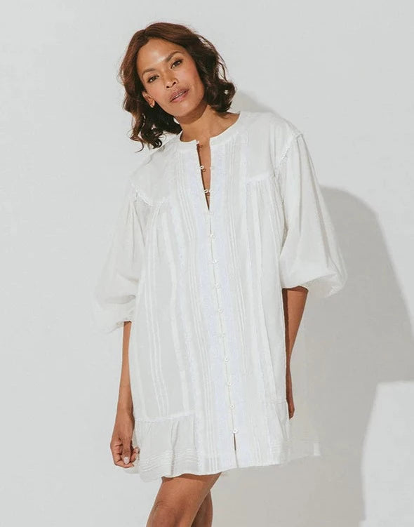CLEOBELLA LEDA MINI DRESS  - IVORY - ESCAPE CLOTHING