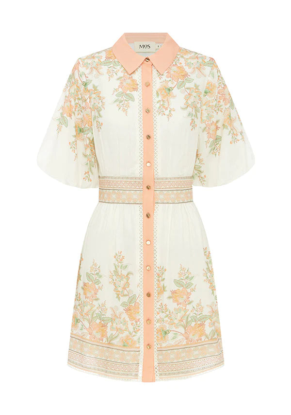 Mos The Label Joanna Mini Dress - Floral Boarder Print