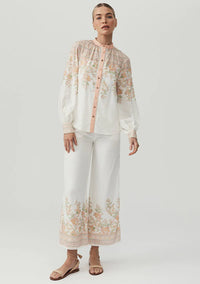 Mos The Label Joanna Blouse - Floral Border Print