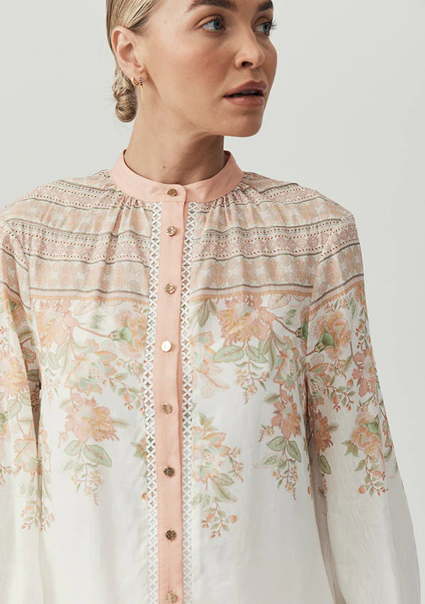 Mos The Label Joanna Blouse - Floral Border Print