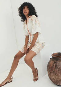 Mos The Label Joanna Mini Dress - Floral Boarder Print