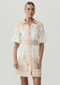 Mos The Label Joanna Mini Dress - Floral Boarder Print