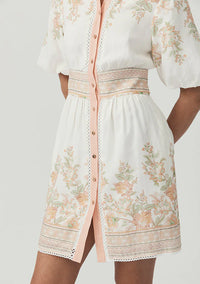 Mos The Label Joanna Mini Dress - Floral Boarder Print