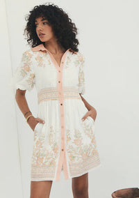 Mos The Label Joanna Mini Dress - Floral Boarder Print