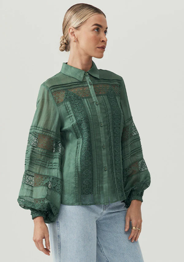 MOS THE LABEL LAYLA BLOUSE - MOSS