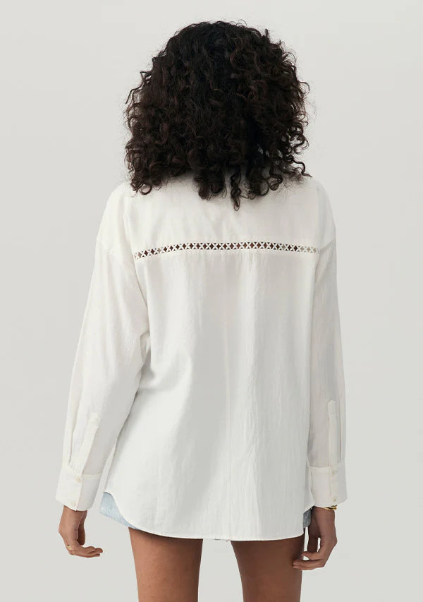 Mos The Label Sara Lace Nora Shirt - Ivory