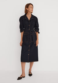 Morrison Boston Denim Shirt Dress - Indigo