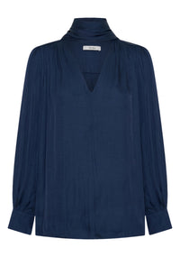Morrison Lena V-Neck Top - Navy