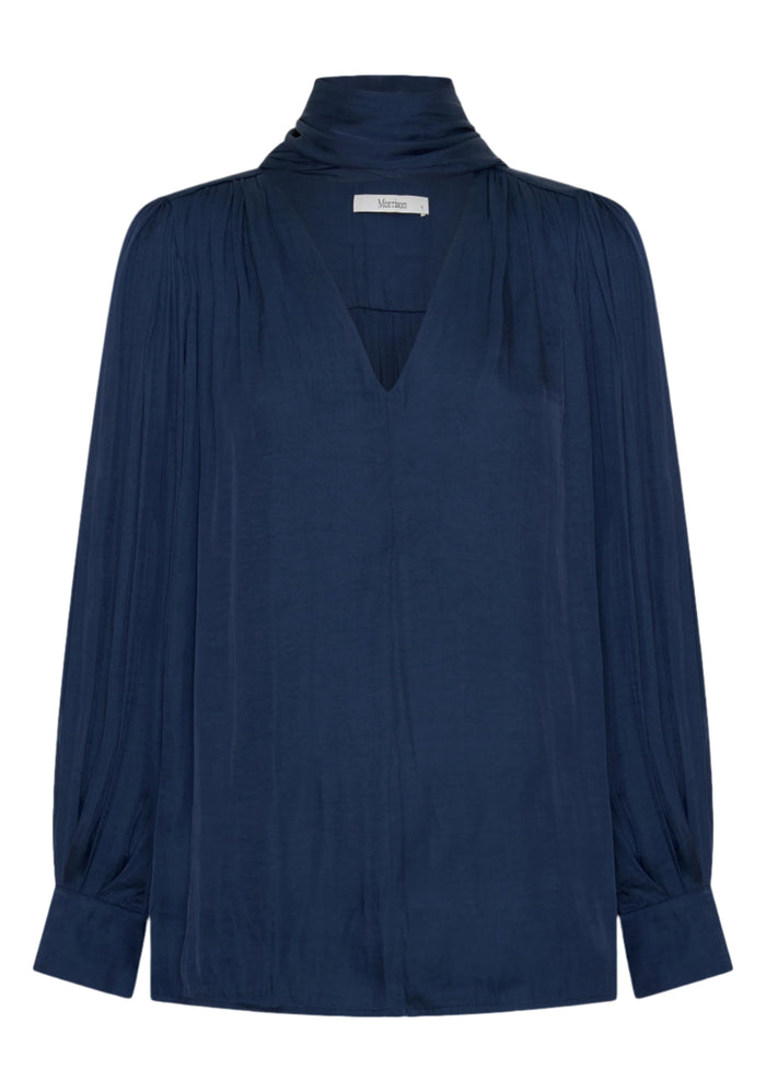 Morrison Lena V-Neck Top - Navy