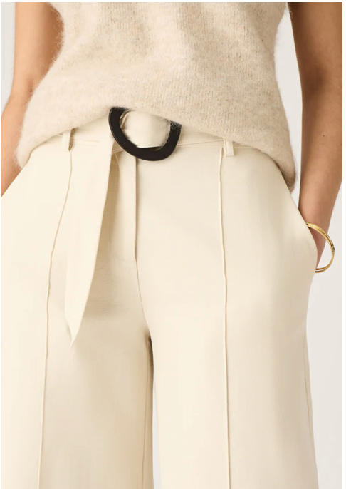 Mos The Label Lis Wide Leg Pants - Ivory