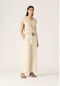 Mos The Label Lis Wide Leg Pants - Ivory