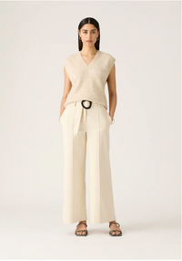 Mos The Label Lis Wide Leg Pants - Ivory
