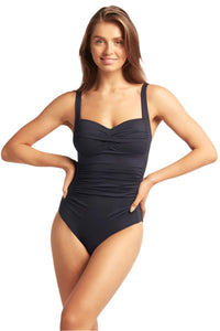Sea Level Essentials Twist Front Multifit One Piece - Night Sky