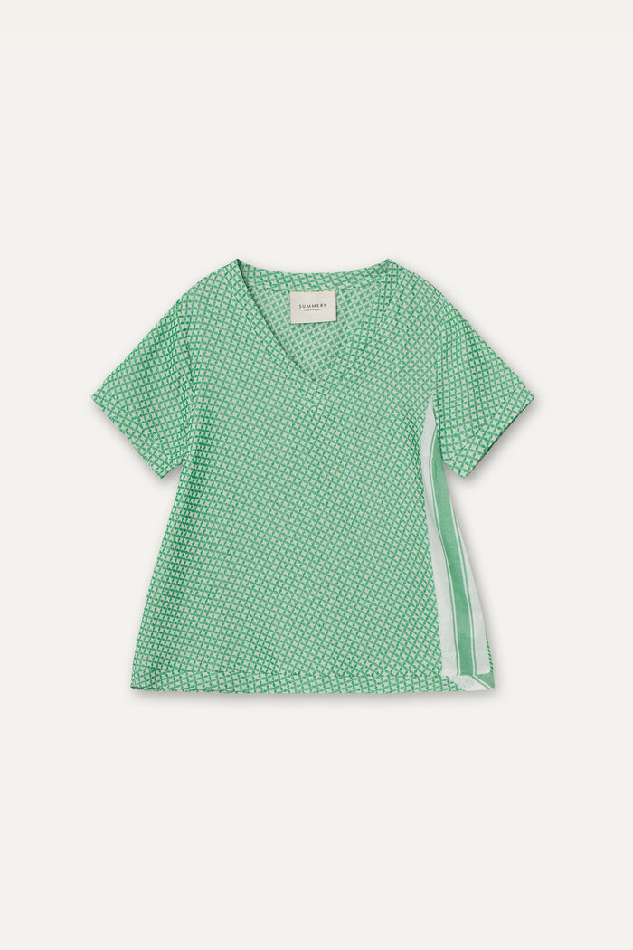 SUMMERY COPENHAGEN SHIRT V SHORT SLEEVE - FERN GREEN - ESCAPE CLOTHING
